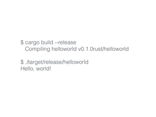 Introduction to rust: a low-level language with high-level abstractions ...