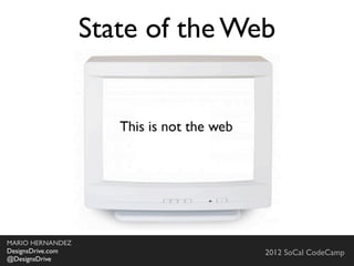 Agenda
Session One:
SEO
Best practices, How does it relate to RWD
HTML
Introduction to HTML5 and CSS3
Progressive Enhancement and Graceful Degradation
CanIUse.com
Fonts
Pixels vs. EMs
Problems with EMs
Converting Pixels to EMs
 