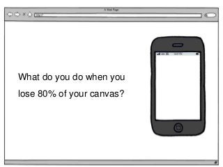 What do you do when you
lose 80% of your canvas?
 