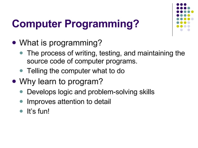 Intro To Scratch