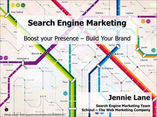 Jennie Lane Search Engine Marketing Team Schipul – The Web Marketing Company Photo credit: flickr.com/photos/fontfont/4243500031/ 
