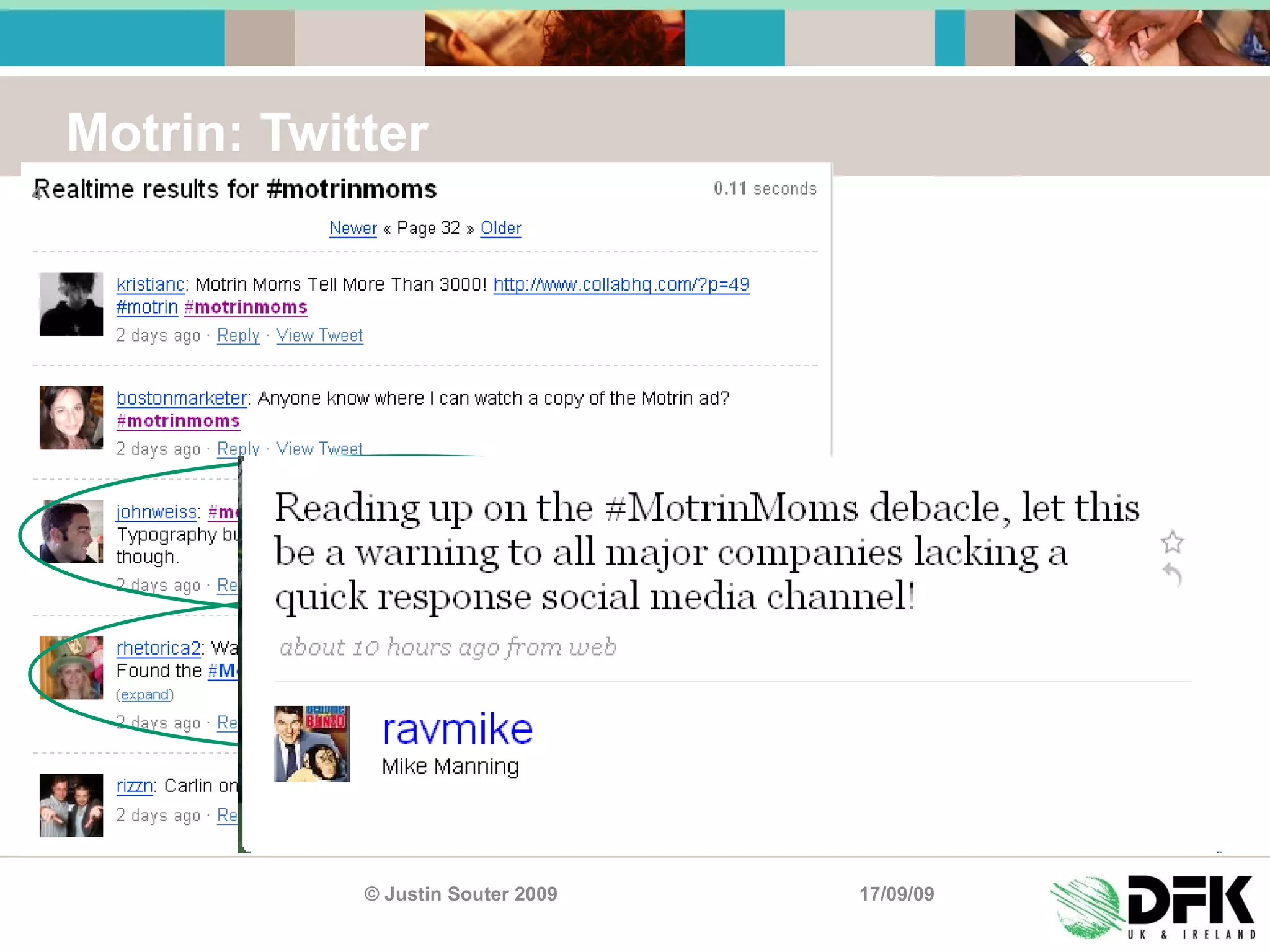 Motrin: Twitter 17/09/09 © Justin Souter 2009 
