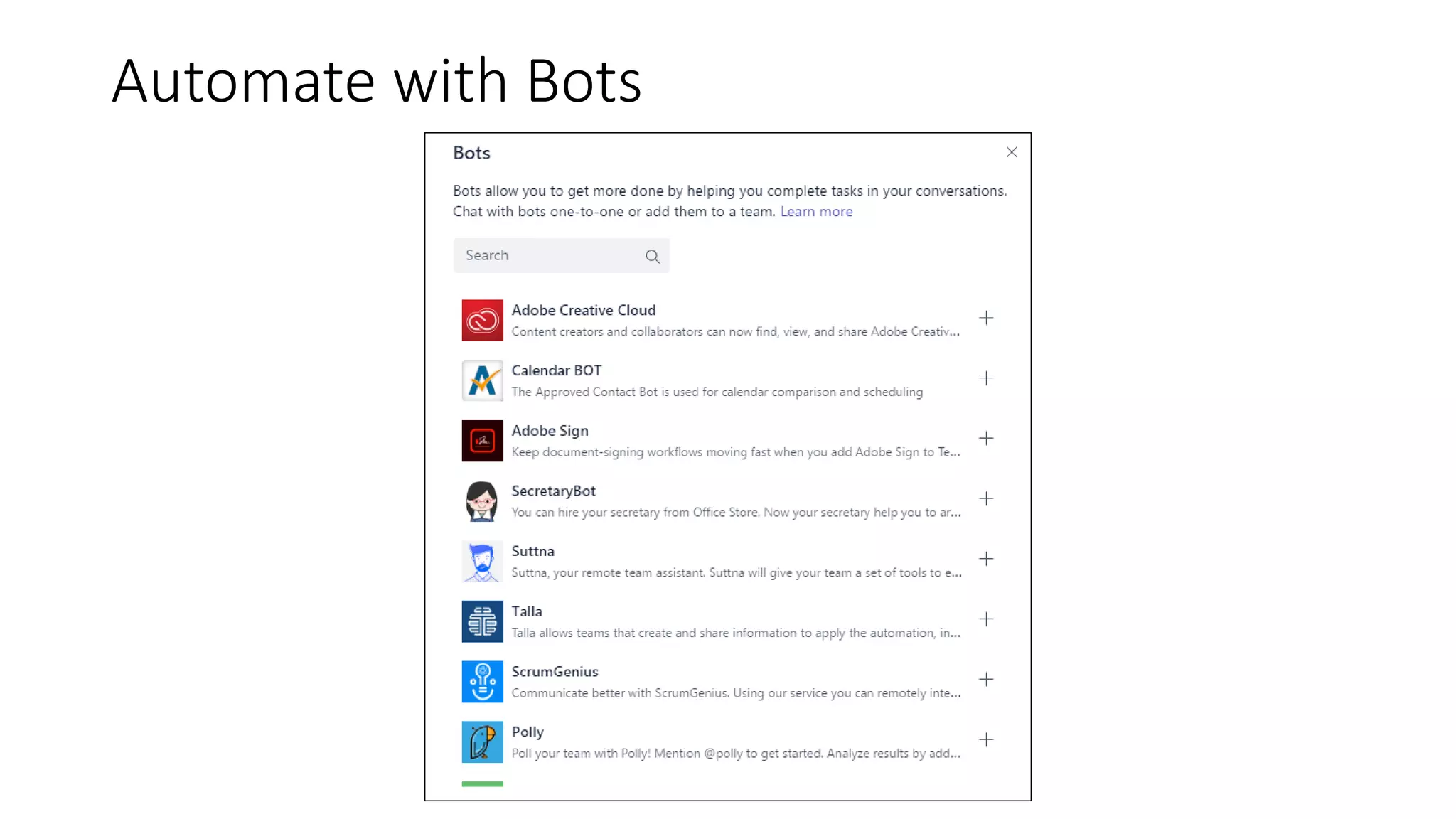 Automate with Bots
 