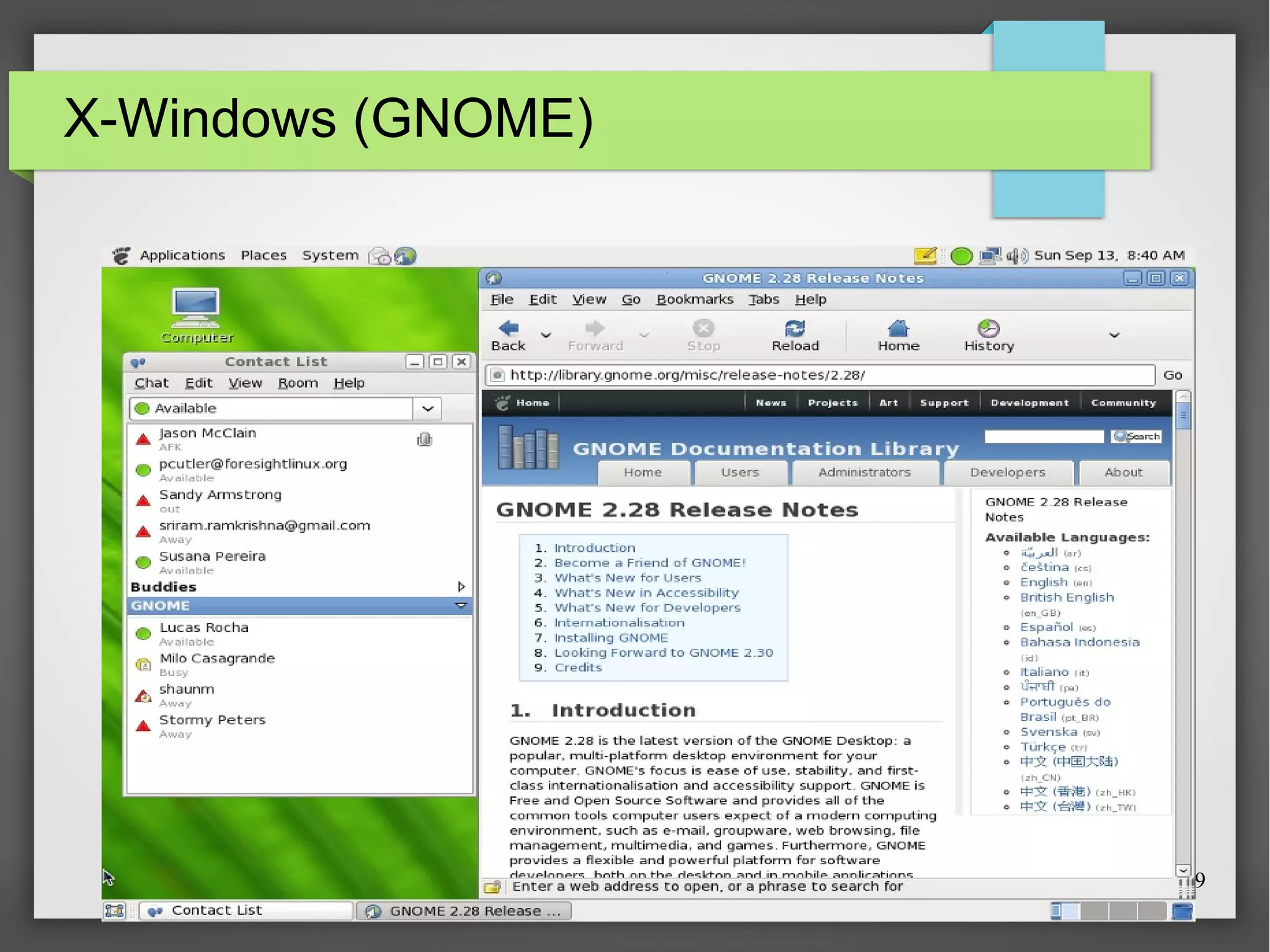 X-Windows (GNOME)

19

 