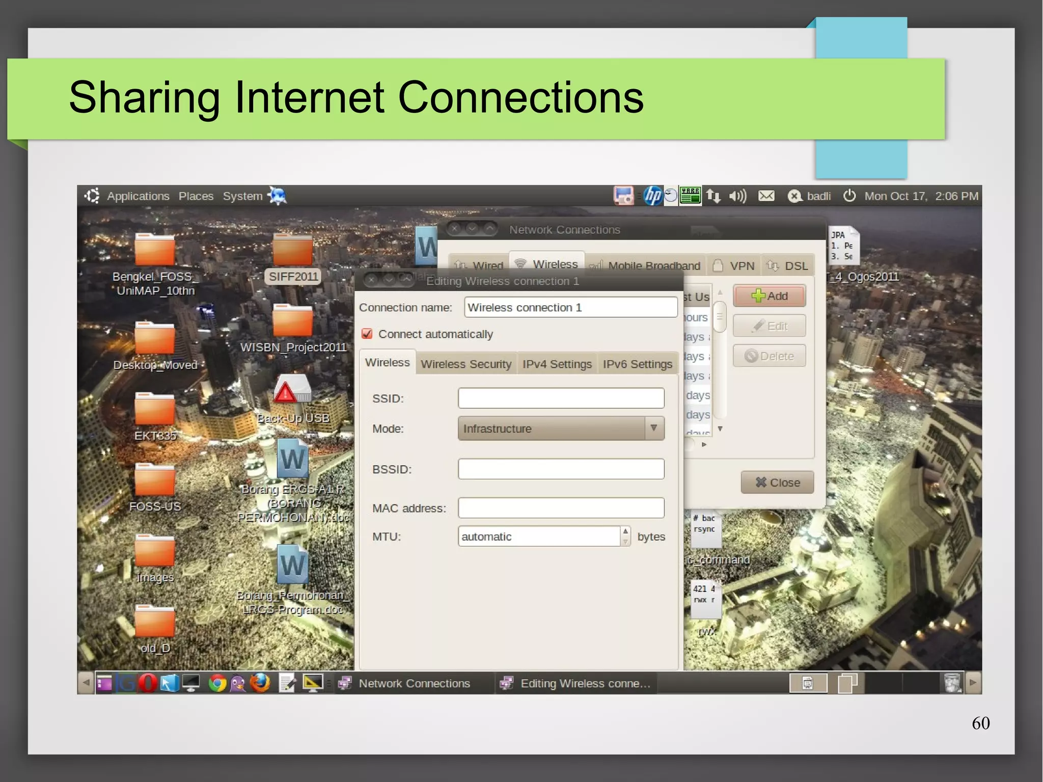 Sharing Internet Connections

60

 