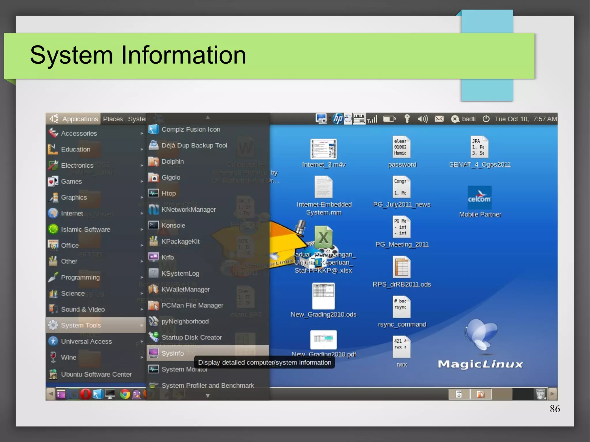 System Information

86

 