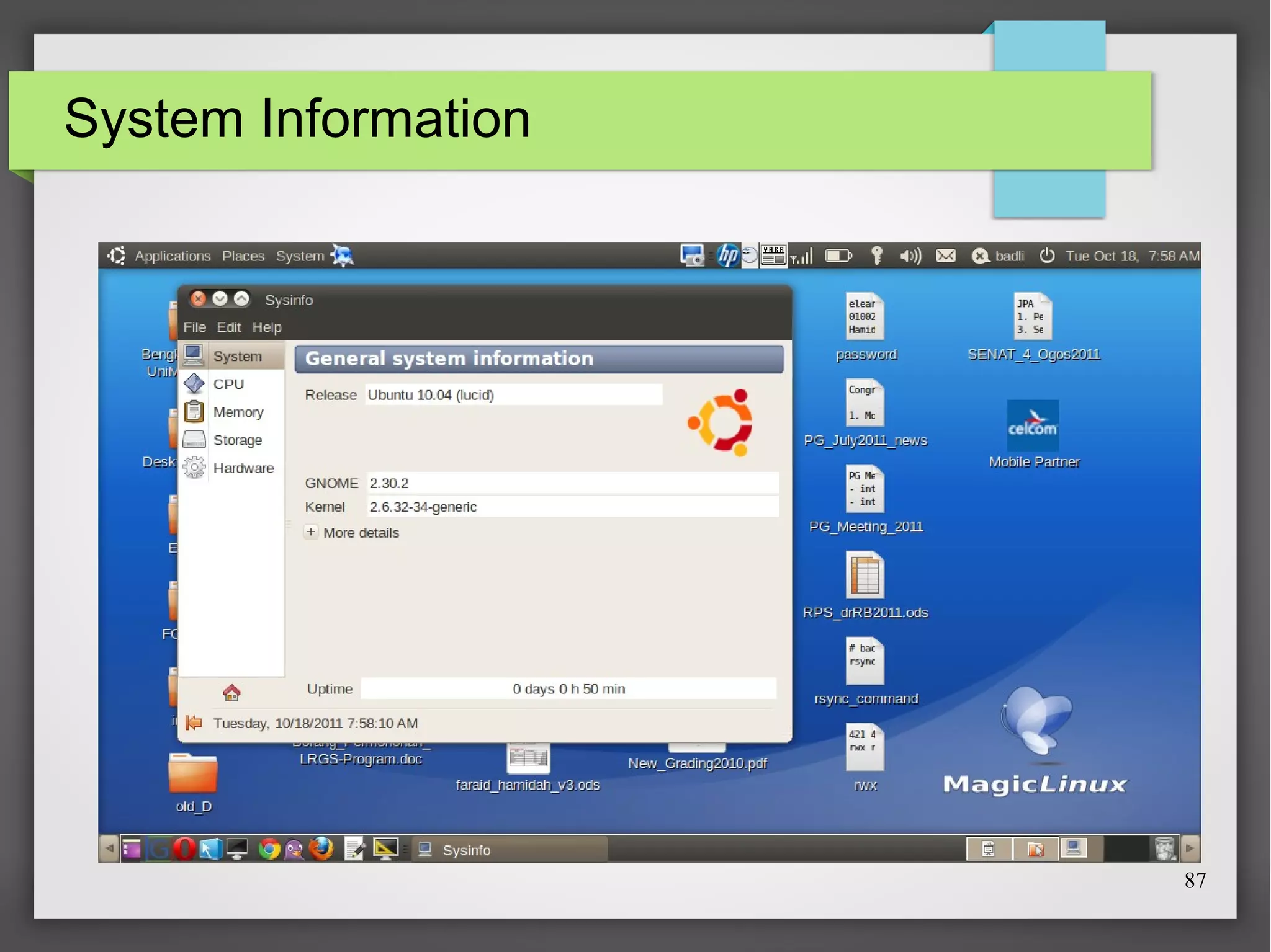 System Information

87

 