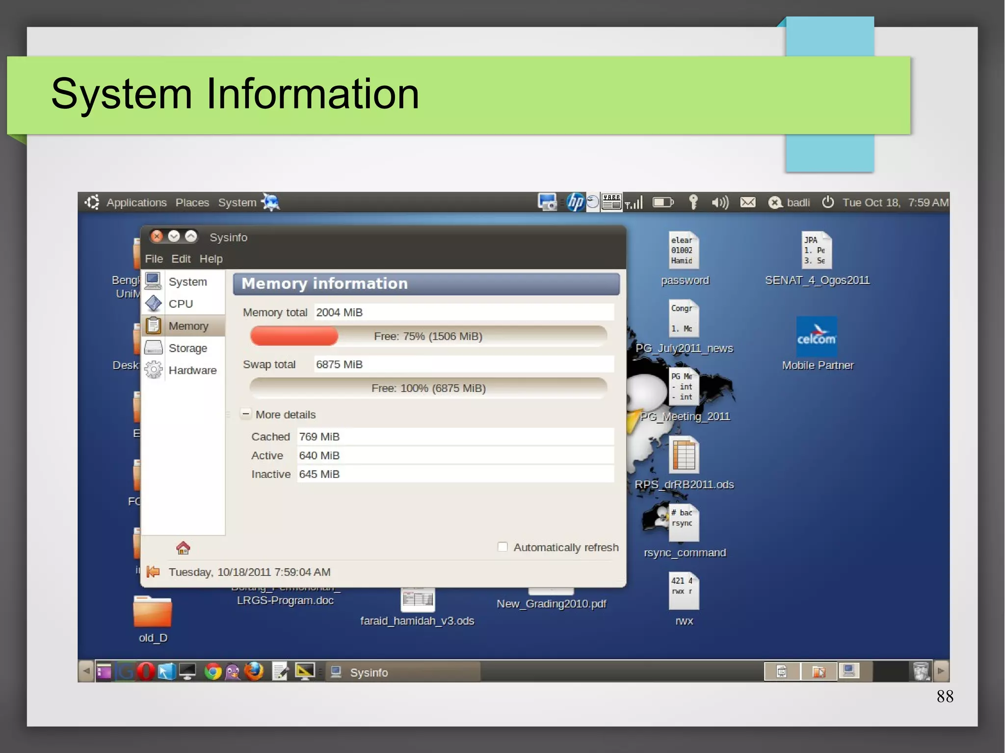 System Information

88

 