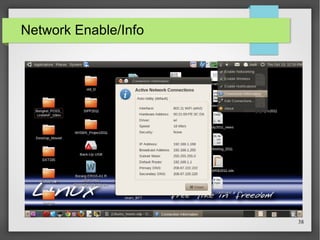 Network Enable/Info

38

 