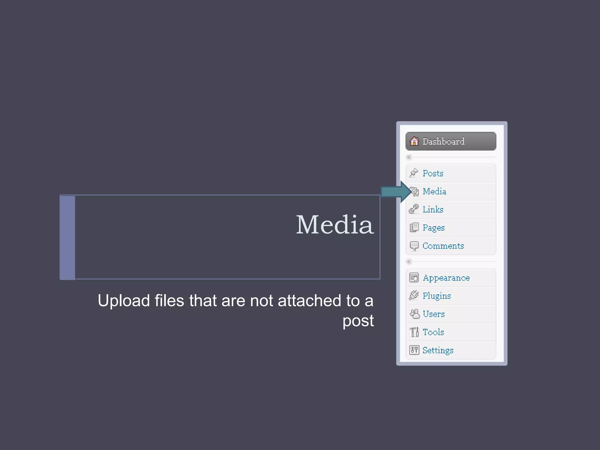 Plugins Plugins allow you to extend WordPress to do almost anything you can imagine To find plugins, go to the Plugins Directory at  http://wordpress.org/extend/plugins  and search for what you are looking for 