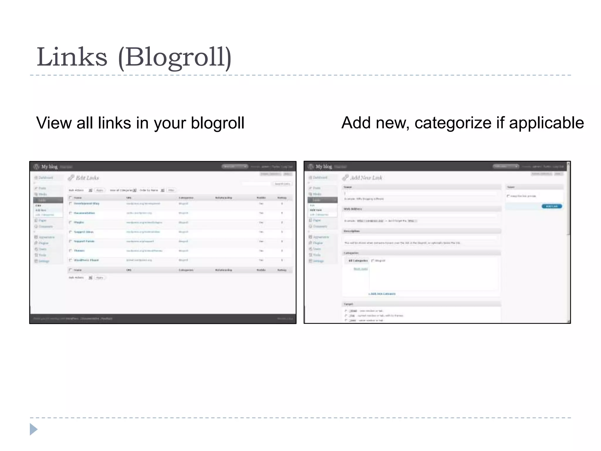 To Install a Plugin On the dashboard, go to “Plugins” and click “Add New” Click “Upload” Search for your plugin Activate and look for any settings 