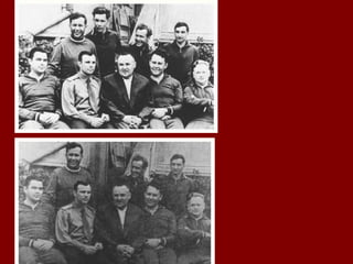 Original cosmonauts
The guy in the back fell
out of favor. Where’d
he go?
 