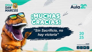 39
20
25
“Sin Sacrificio, no
hay victoria”
 