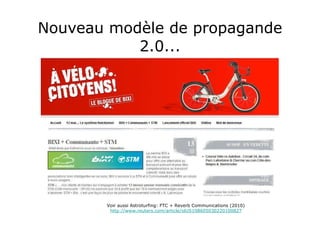Nouveau modèle de propagande 2.0... Voir aussi Astroturfing: FTC + Reverb Communications (2010) http://www.reuters.com/article/idUS108605030220100827 