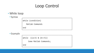 Introduction to MATLAB 2 | PPT