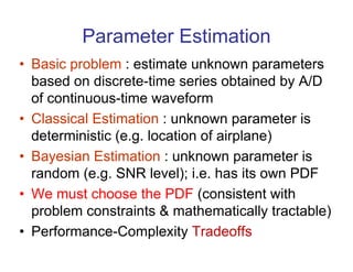 Estimation Theory EE6343 • Instructor 11 | PDF
