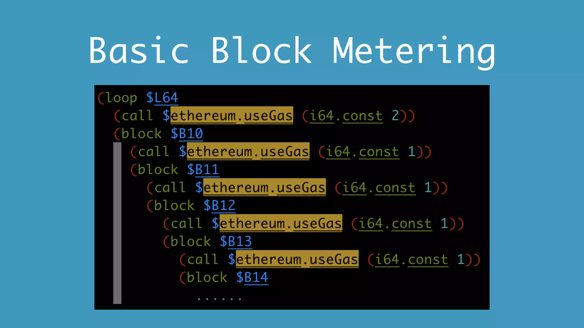 Basic Block Metering
 