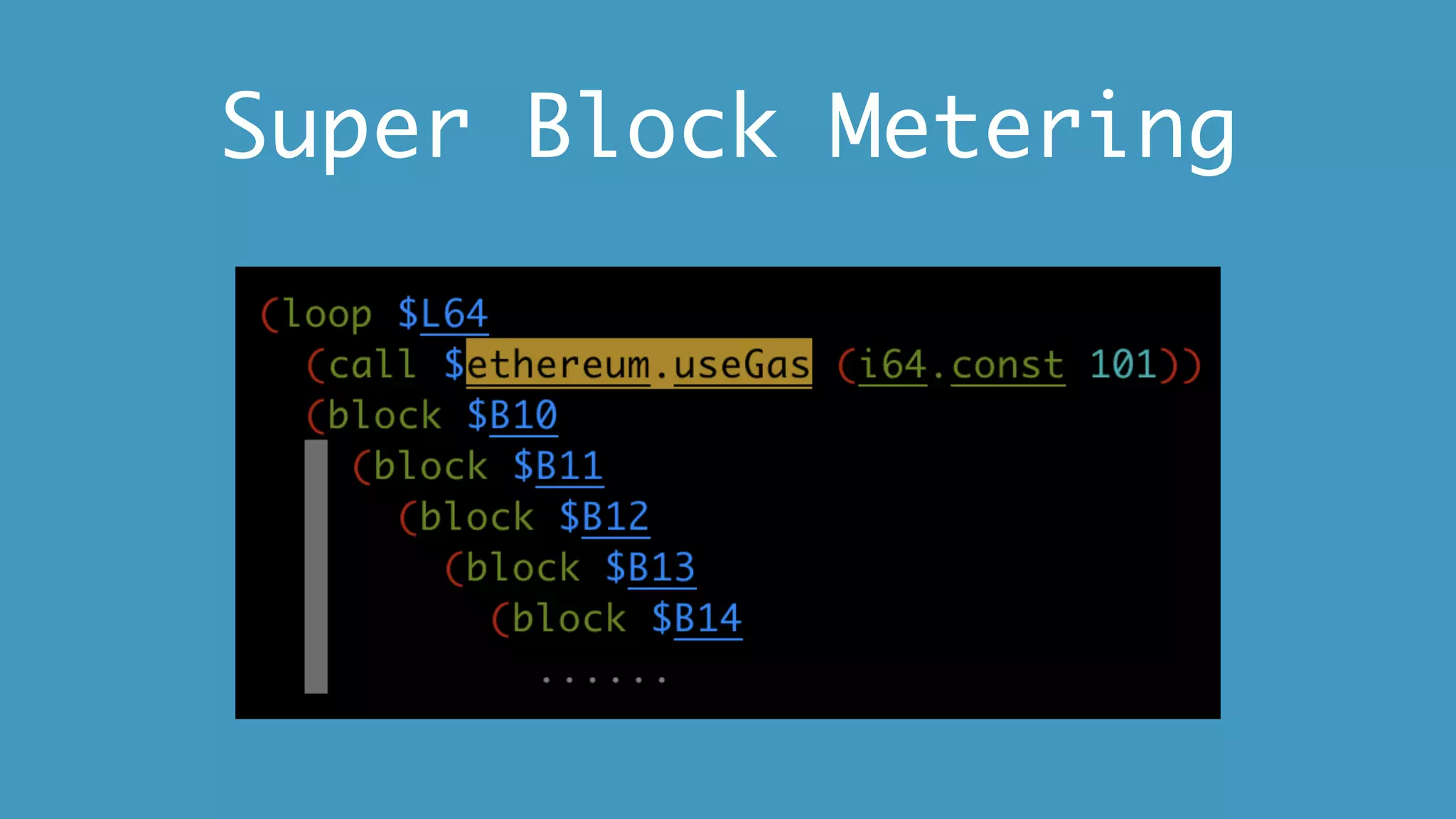 Super Block Metering
 