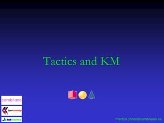Tactics and KM
martyn.jones@cambriano.es
 