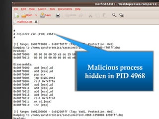 Malicious process
hidden in PID 4968
 