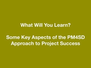 What Is PM4SD? Project Management for Sustainable Development | PDF