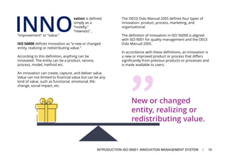 Intro ISO 56001: Innovation Management System | PDF