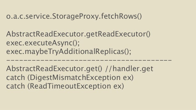o.a.c.service.StorageProxy.fetchRows()
!
AbstractReadExecutor.getReadExecutor()
exec.executeAsync();
exec.maybeTryAddi...