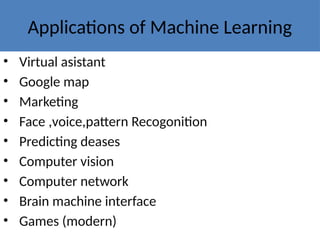 Machine Learning Applications In Computer Networks Machine Learning, its Introduction and types | PPTX