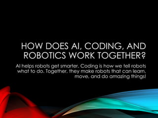 intro ai,coding and robotics.pptx scratch | PPTX