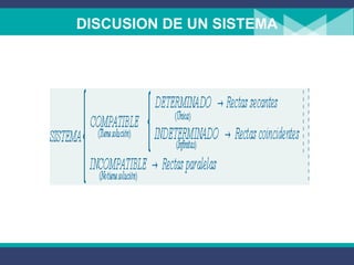 DISCUSION DE UN SISTEMA
 