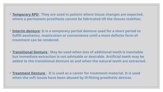 Interiem Rpd INTRO AND BIOMECHANIVCS OF CPD.pptx prostho | PPTX