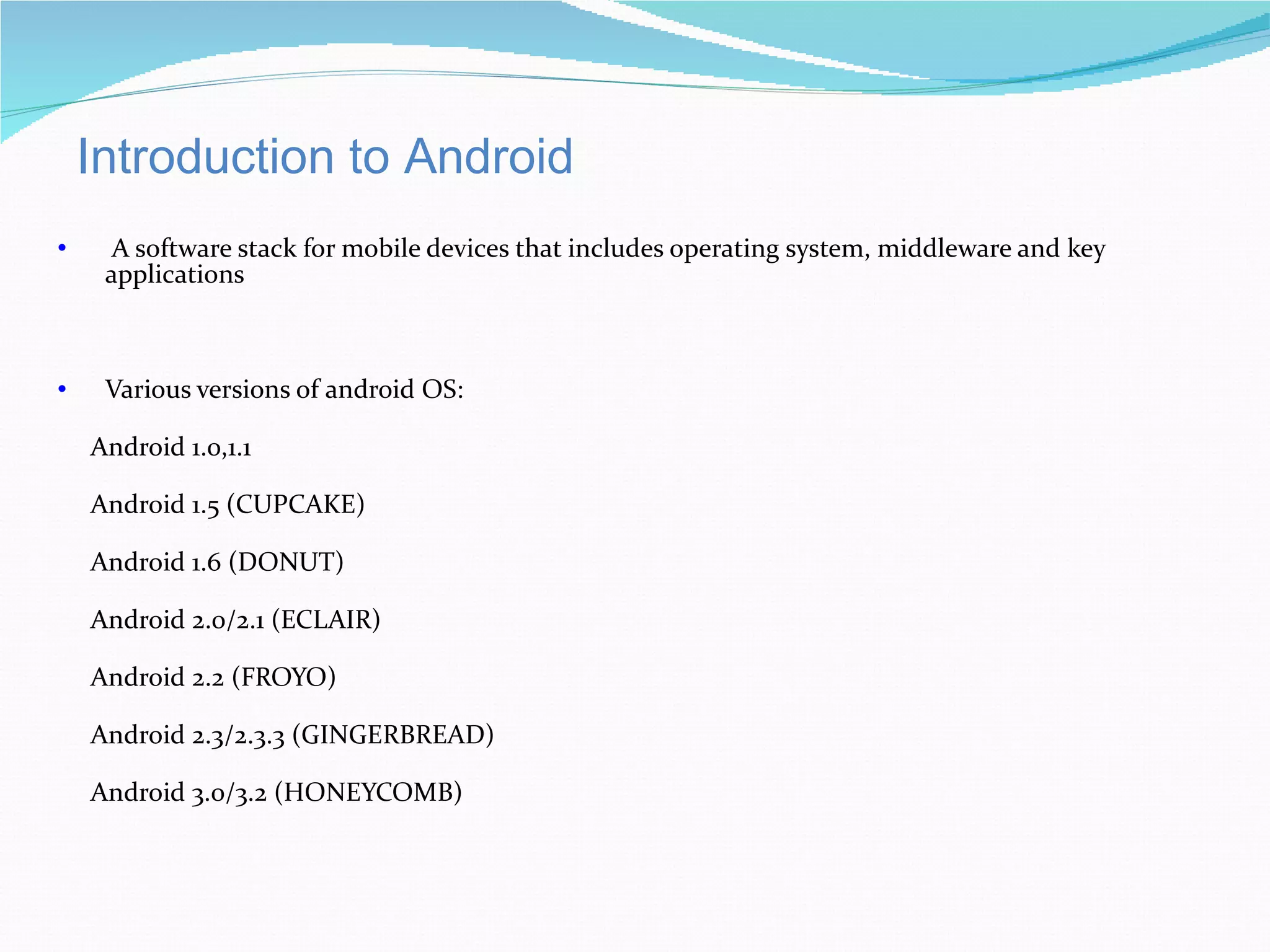 Introduction to android | PPT