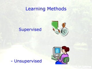 Learning Methods
- Supervised
- Unsupervised
 