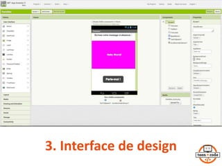3. Interface de design
 
