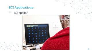 BCI Applications
◎ BCI speller
6
 
