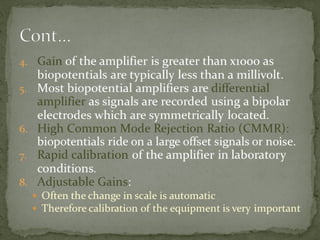 Introduction about Biopotential amplifiers and types of amplifiers.pptx