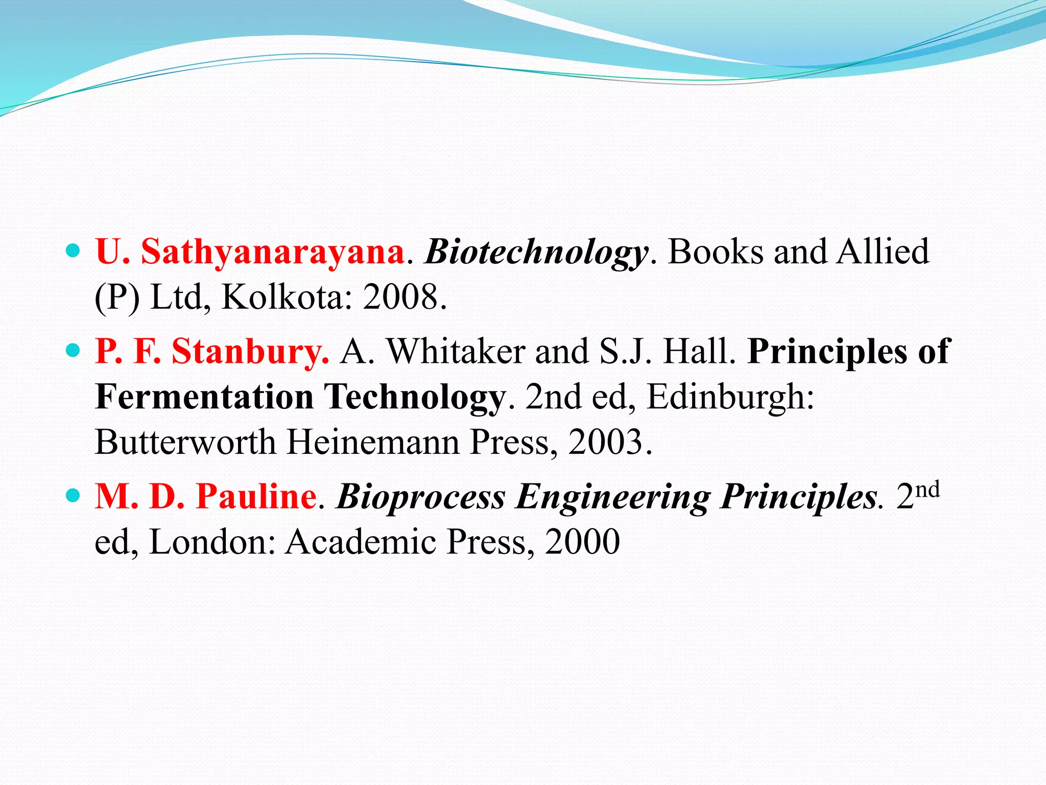 Introduction to bioprocess Engineering