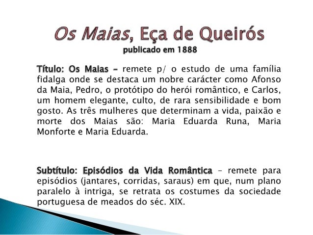 Os Maias Cap I E Ii
