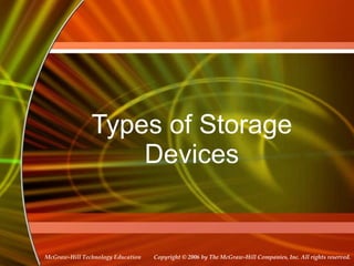 Types of Storage Devices 