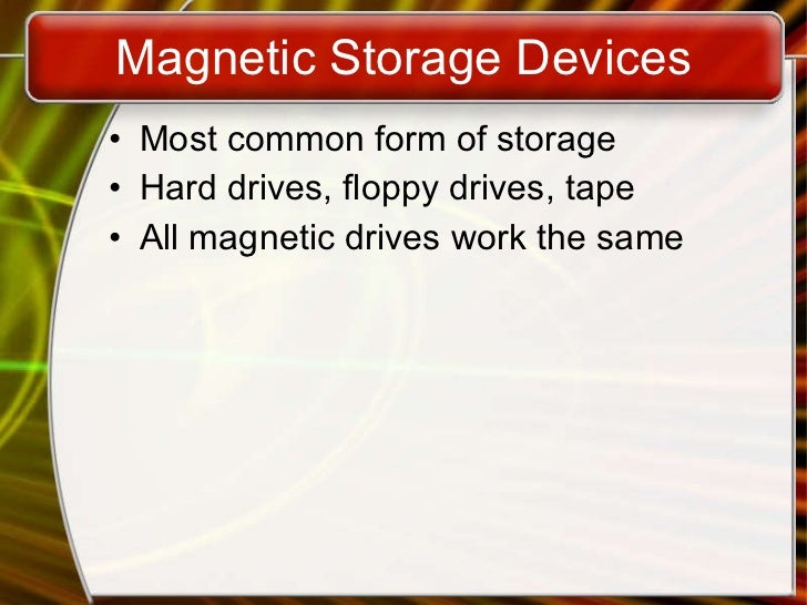 and optic based storage devices