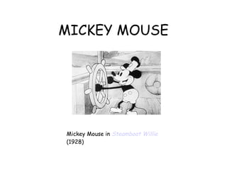 MICKEY MOUSE Mickey Mouse in  Steamboat   Willie  (1928) 