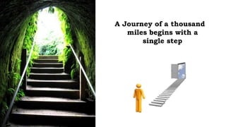 A Journey of a thousand
miles begins with a
single step
 