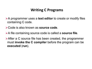 INTRO_C_LECTURE 1.pdf with introduction of code blocks | PDF