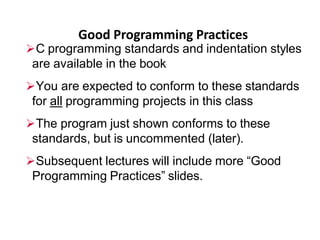 INTRO_C_LECTURE 1.pdf with introduction of code blocks | PDF