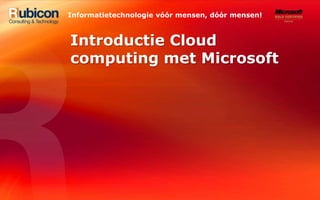 Introductie Cloud computing met Microsoft 