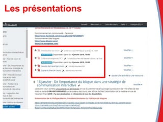 Les présentations
 