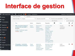 Interface de gestion
 