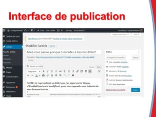 Interface de publication
 
