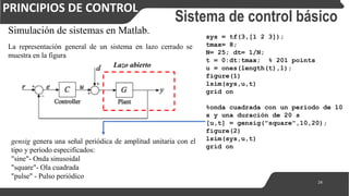 Fundamentos y Simulación de Sistemas de Control en Matlab | PDF