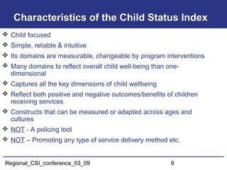 Introduction to the Child Status Index